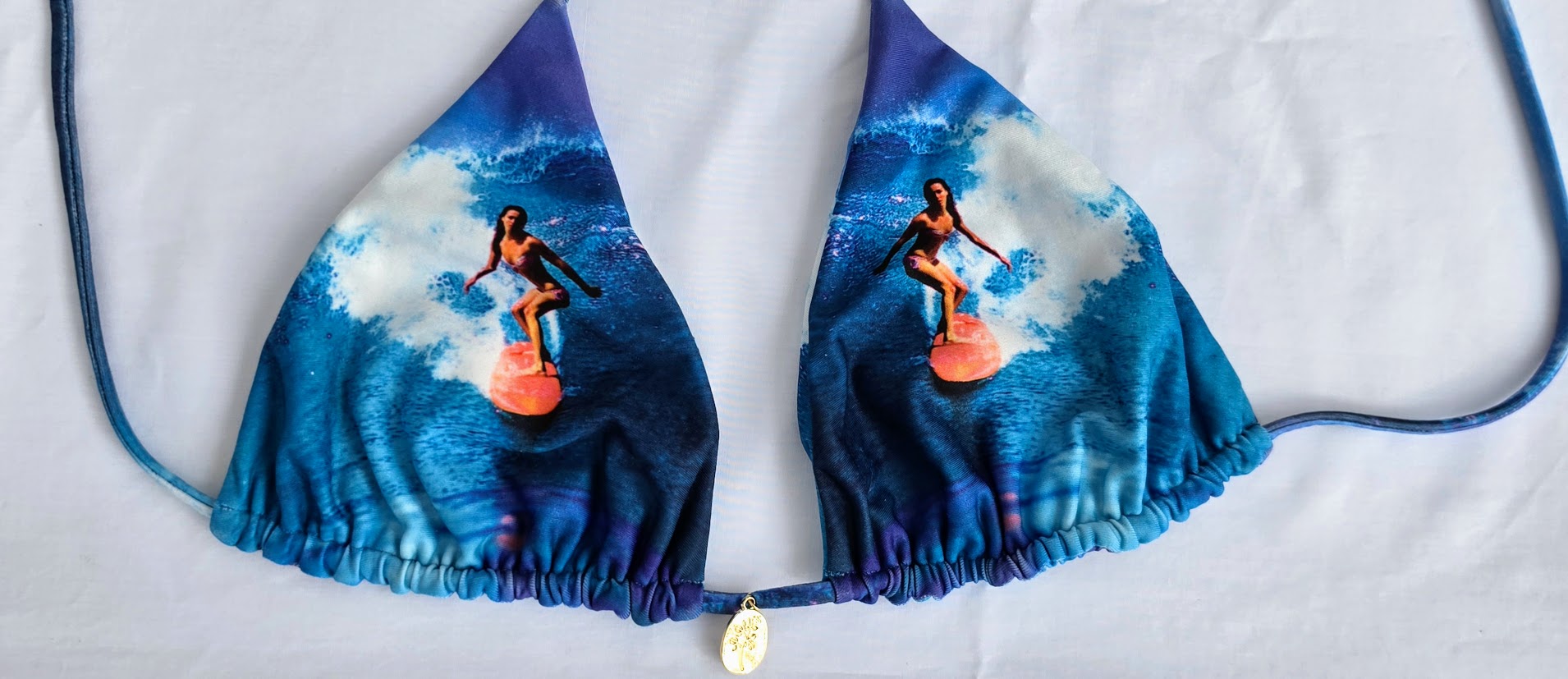 Lucky Bums™ Electric Mirage Collection 'Surf Seduction'  Bikini- Hipster Swimwear Bottom & Triangular Top