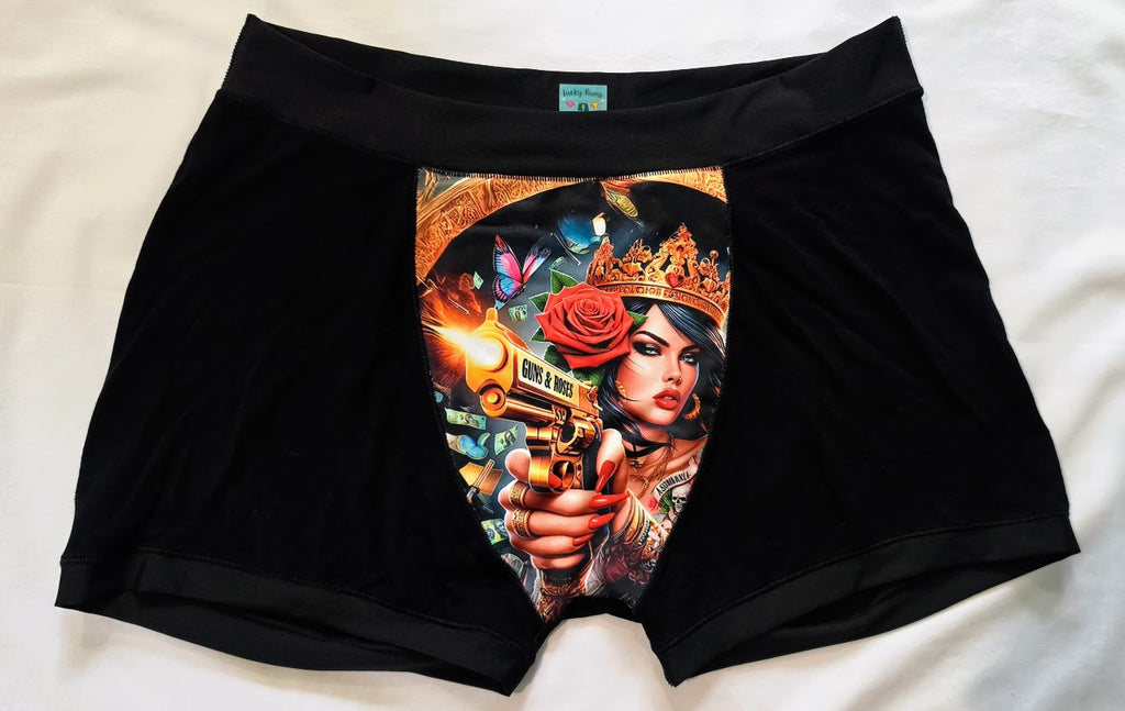 Lucky Bums™ 'Gun's & Roses' Unisex Boxer