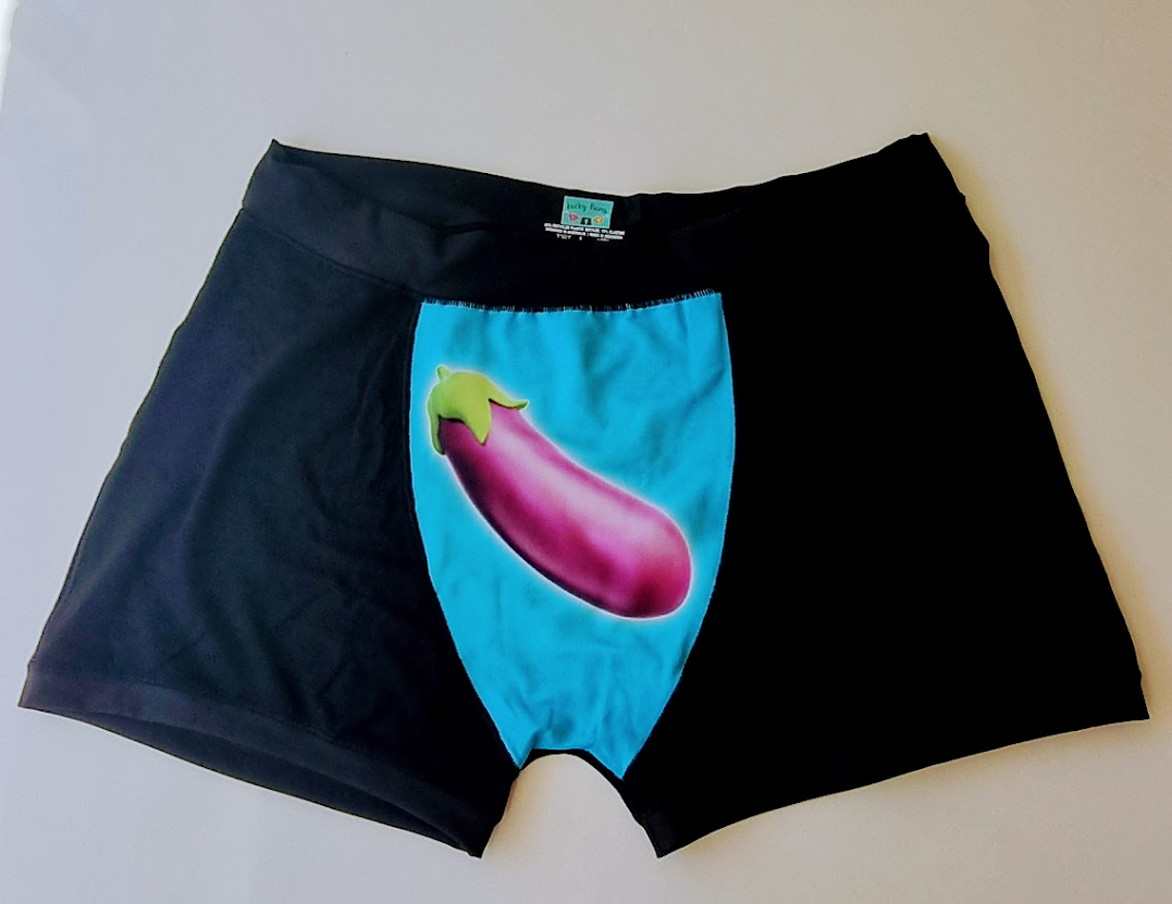 Lucky Bums™ 'Big Eggplant Energy' Unisex Boxer