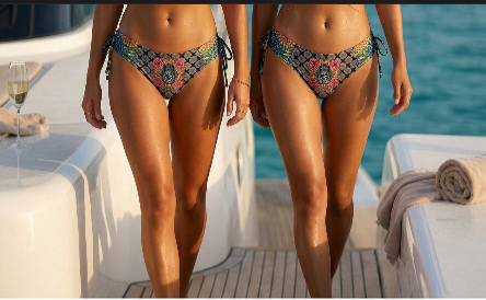 Lucky Bums™ 'Oracle Opulence' Bikini- Hipster Swimwear Bottom & Triangular Top